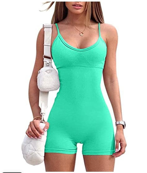 Essential Spaghetti Strap Athletic Romper