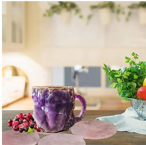 Trend Ritual™ Ethereal Geode Resin Mug - 400ml Handcrafted Mineral Crystal Cup