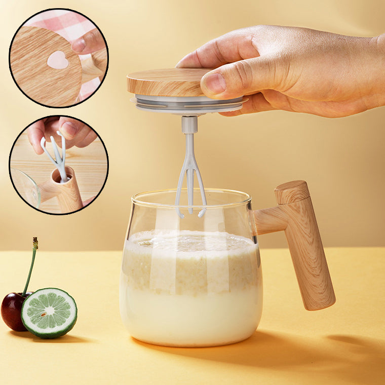 VortexGlass™ 400ml Self-Stirring Mug | High-Speed Electric Mixing Cup
