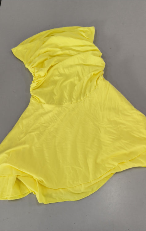 Bella Y2K Pleated Tube-Top Mini Dress – Sexy Strapless Summer Bodycon