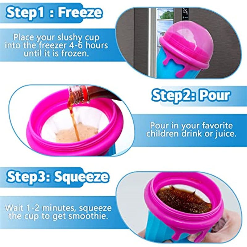 Trend Ritual™ Magic Slushy Maker Cup - 500ml Quick-Freeze Smoothie Squeeze Cup