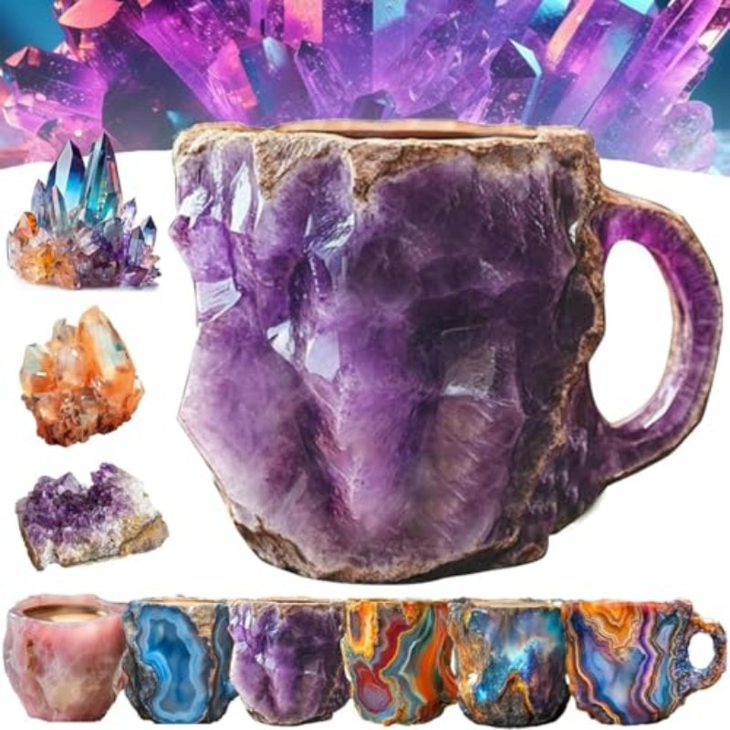 Trend Ritual™ Ethereal Geode Resin Mug - 400ml Handcrafted Mineral Crystal Cup