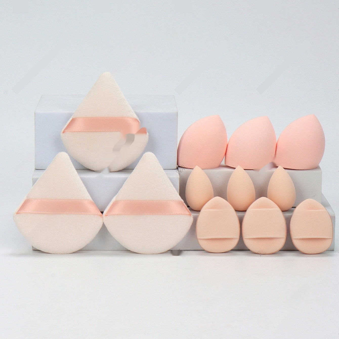 12-Piece Premium Makeup Sponge Set - Professional Beauty Blenders for Foundation & Powder