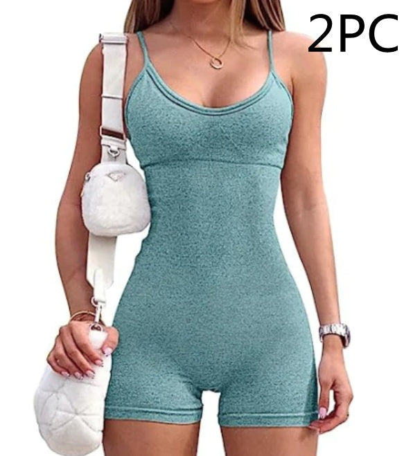 Essential Spaghetti Strap Athletic Romper