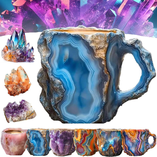 Trend Ritual™ Ethereal Geode Resin Mug - 400ml Handcrafted Mineral Crystal Cup
