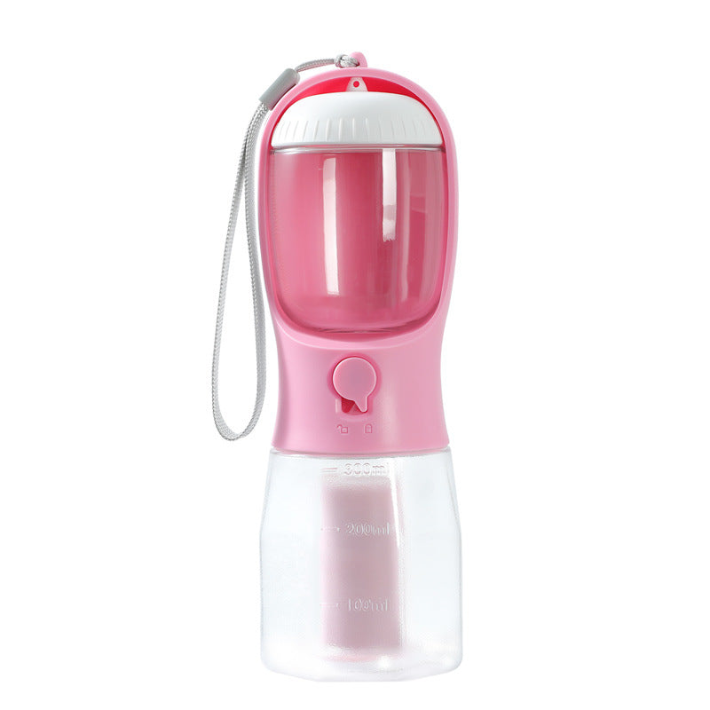 AdventurePup™ 3-in-1 Portable Travel Bottle – Water, Food & Waste Bag Dispenser