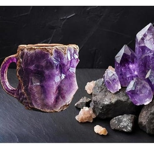 Trend Ritual™ Ethereal Geode Resin Mug - 400ml Handcrafted Mineral Crystal Cup