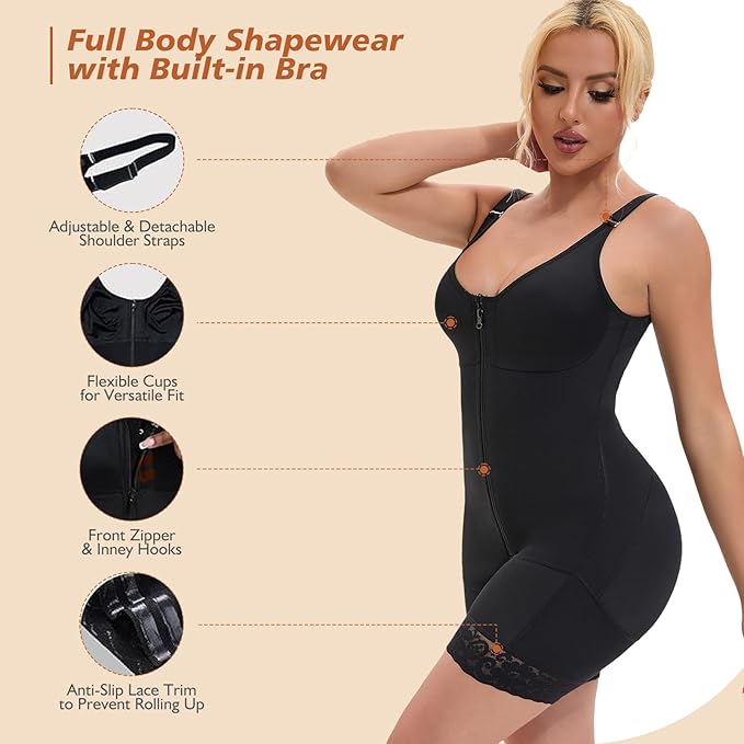 Signature Full-Body Colombian Faja – Advanced Post-Surgery & Postpartum Shaper