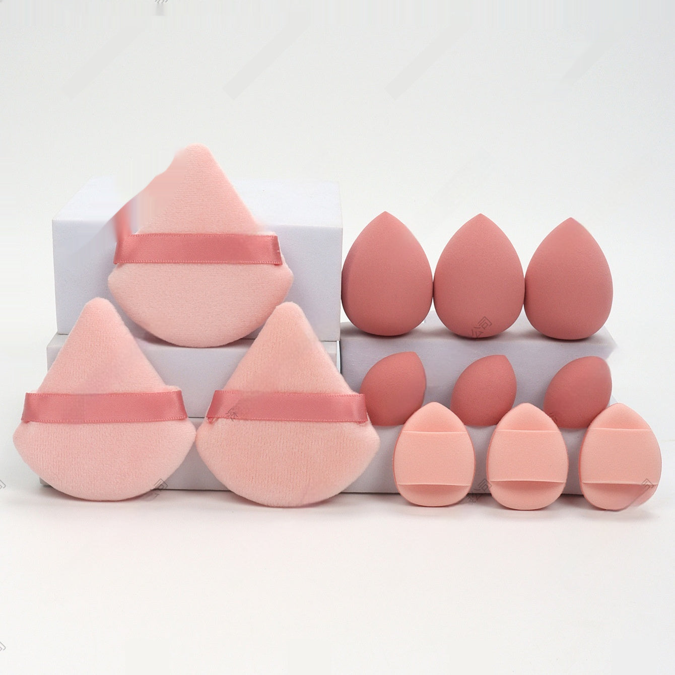 12-Piece Premium Makeup Sponge Set - Professional Beauty Blenders for Foundation & Powder