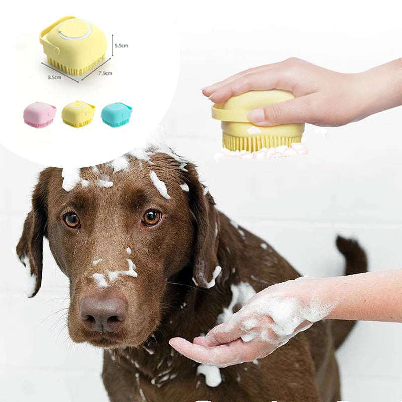 SudsyPaws™ 2-in-1 Silicone Massage & Shampoo-Dispensing Pet Brush