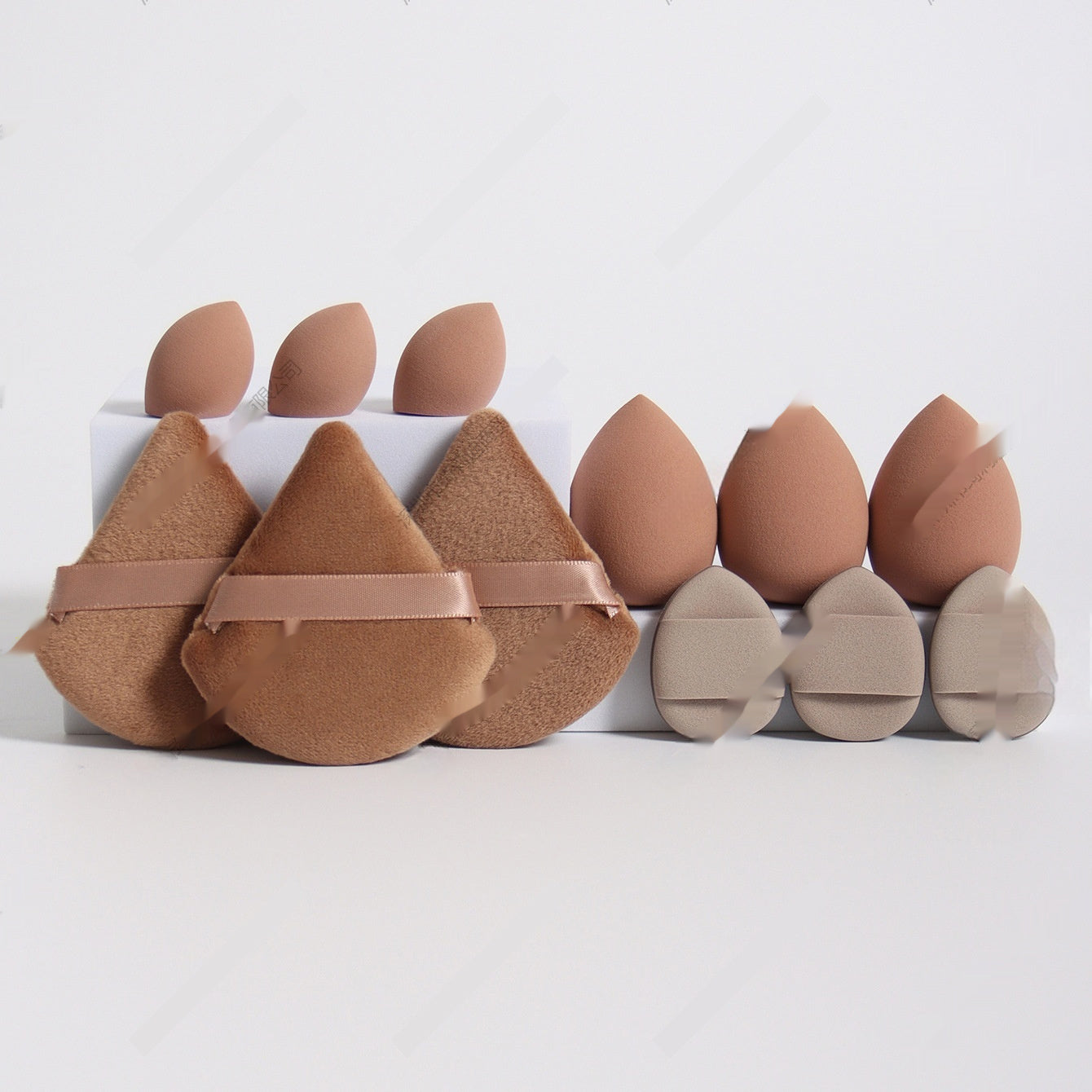 12-Piece Premium Makeup Sponge Set - Professional Beauty Blenders for Foundation & Powder