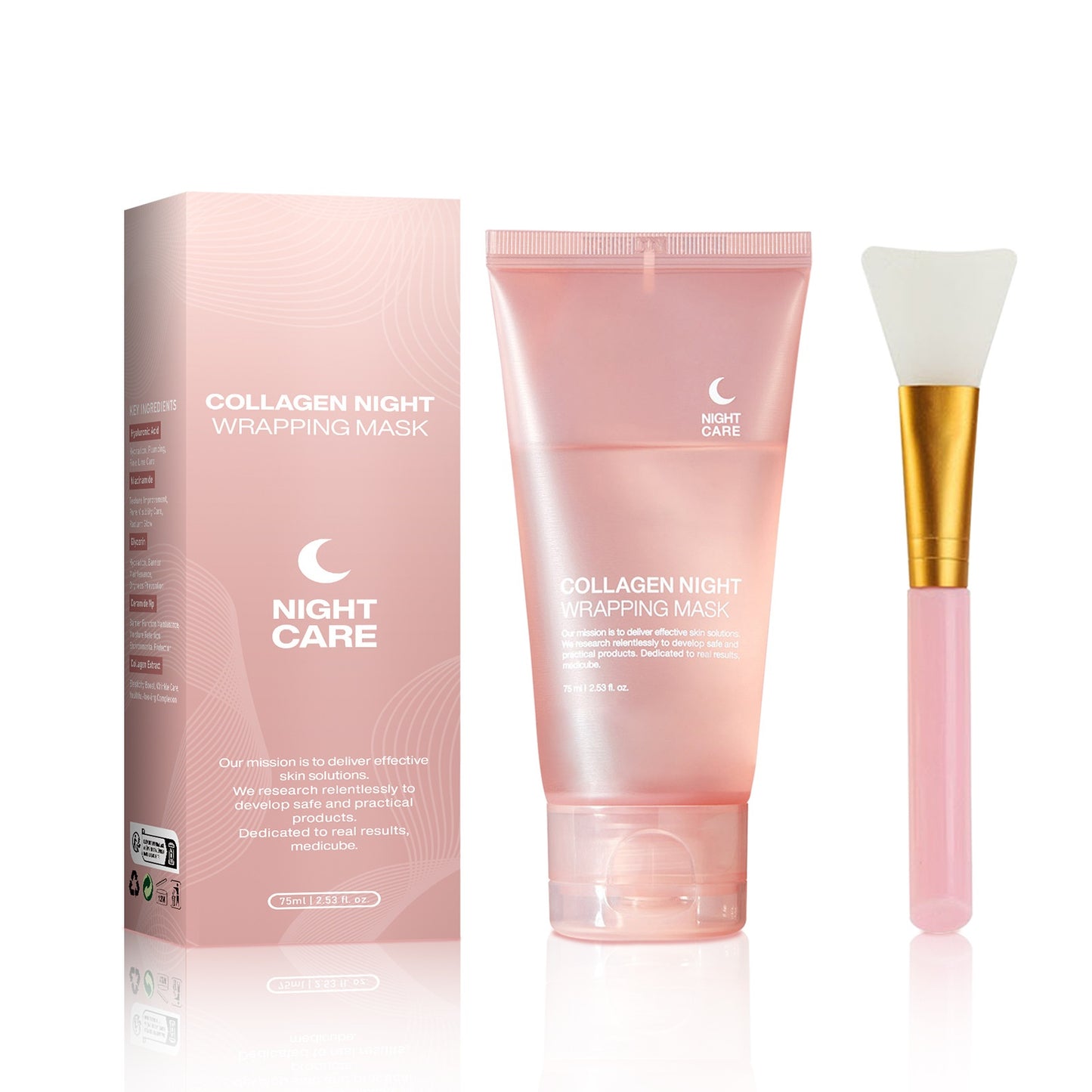 Luminous Collagen Peel-Off Mask - Deep Hydration & Anti-Wrinkle Night Mask with Applicator