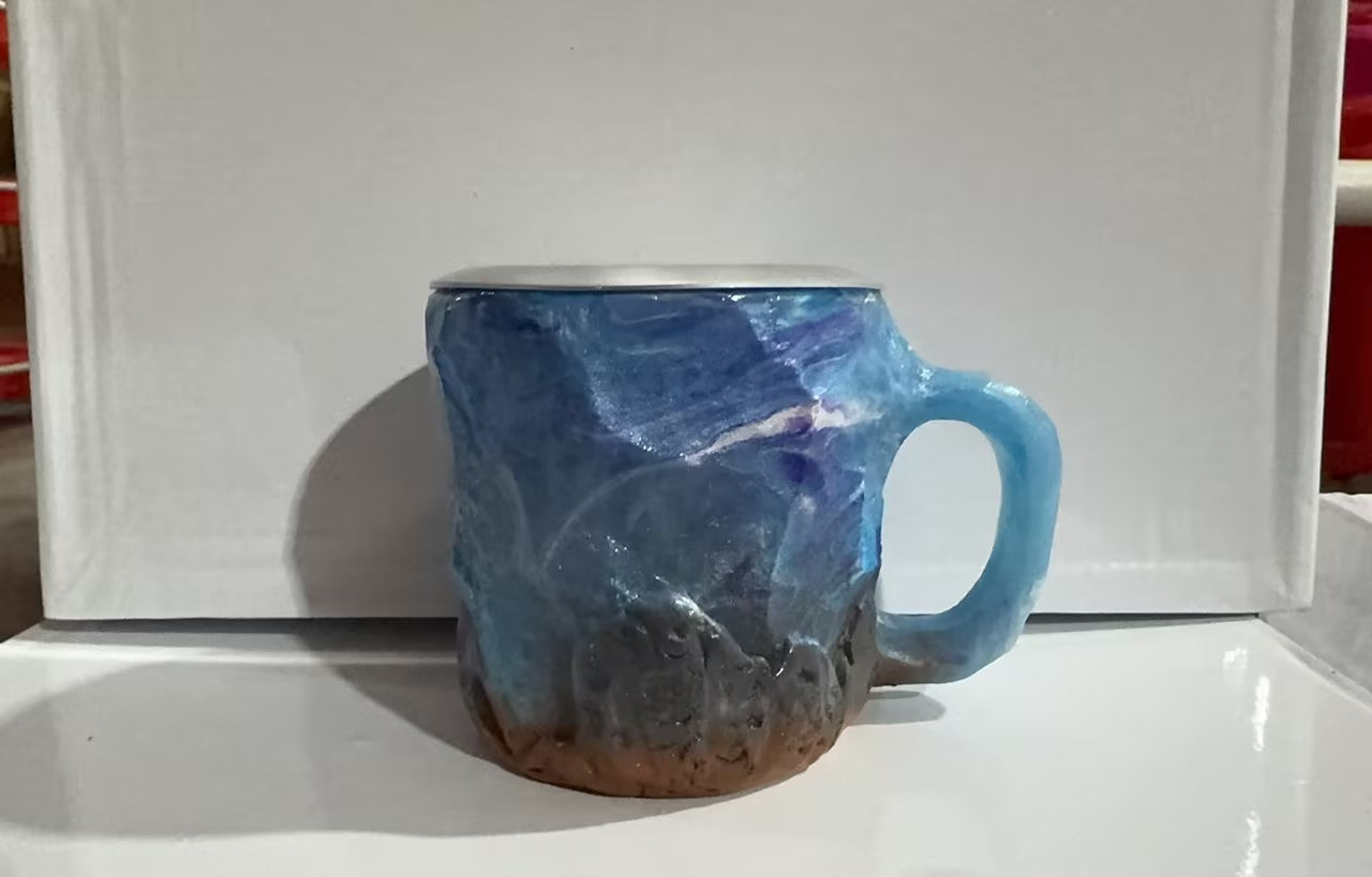 Trend Ritual™ Ethereal Geode Resin Mug - 400ml Handcrafted Mineral Crystal Cup