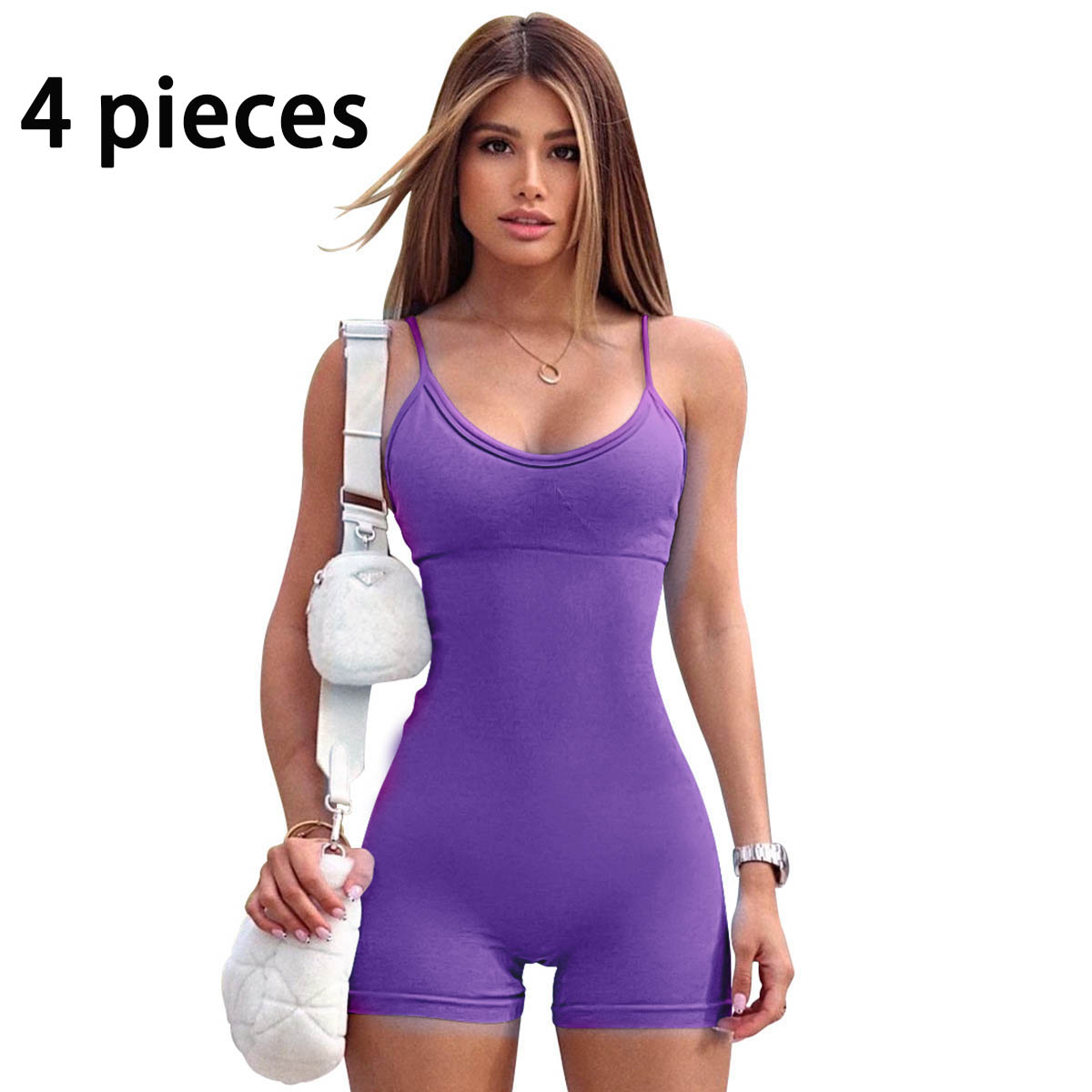 Essential Spaghetti Strap Athletic Romper