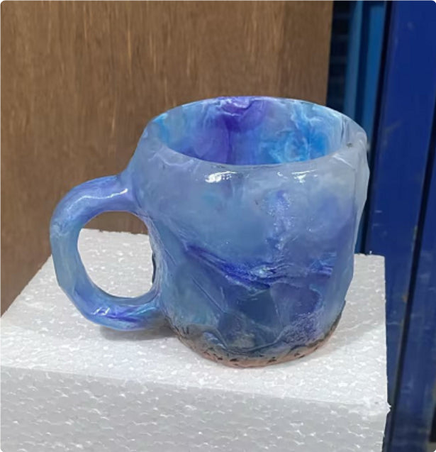 Trend Ritual™ Ethereal Geode Resin Mug - 400ml Handcrafted Mineral Crystal Cup