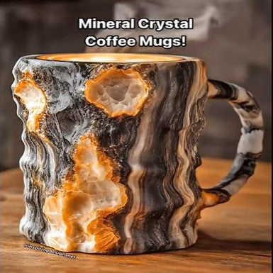Trend Ritual™ Ethereal Geode Resin Mug - 400ml Handcrafted Mineral Crystal Cup