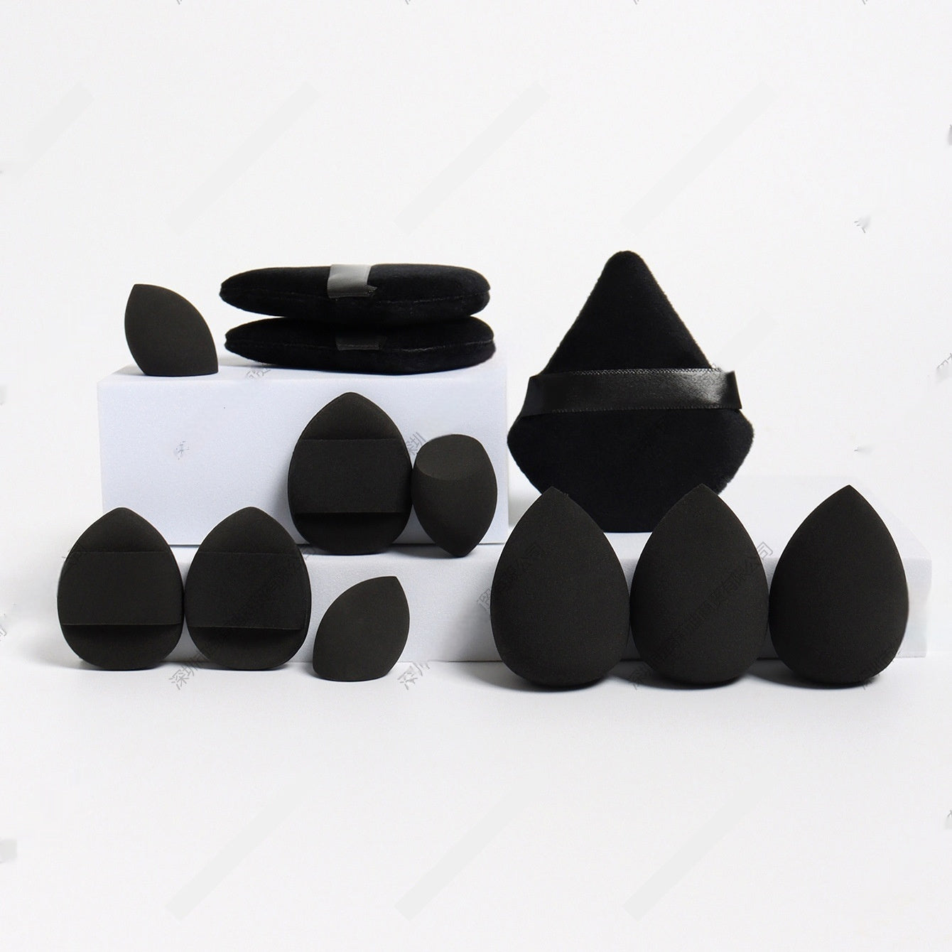 12-Piece Premium Makeup Sponge Set - Professional Beauty Blenders for Foundation & Powder