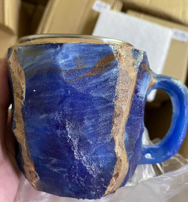Trend Ritual™ Ethereal Geode Resin Mug - 400ml Handcrafted Mineral Crystal Cup