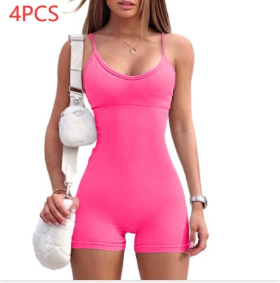 Essential Spaghetti Strap Athletic Romper