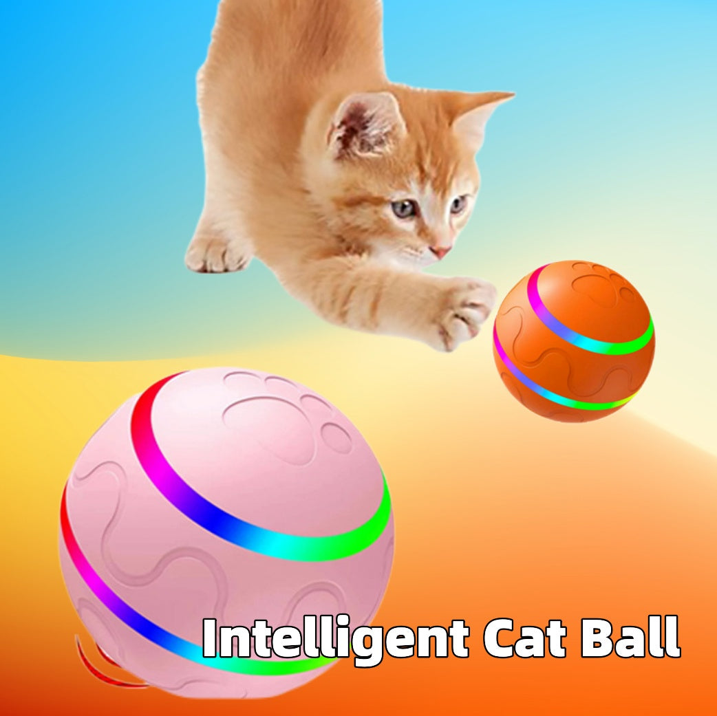 Intelligent Interactive Cat Ball Toy - USB Rechargeable 360° Rotating Robotic Pet Toy
