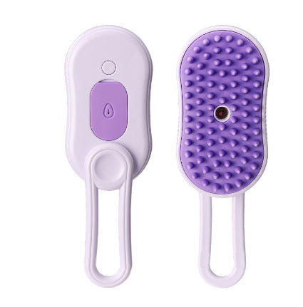 Mist & Massage™ 3-in-1 Pet Steam Brush – Electric Anti-Static Grooming & Deshedding Tool