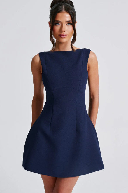 Sophia Backless Mini Dress – Sleek Slim-Fit Summer Sling