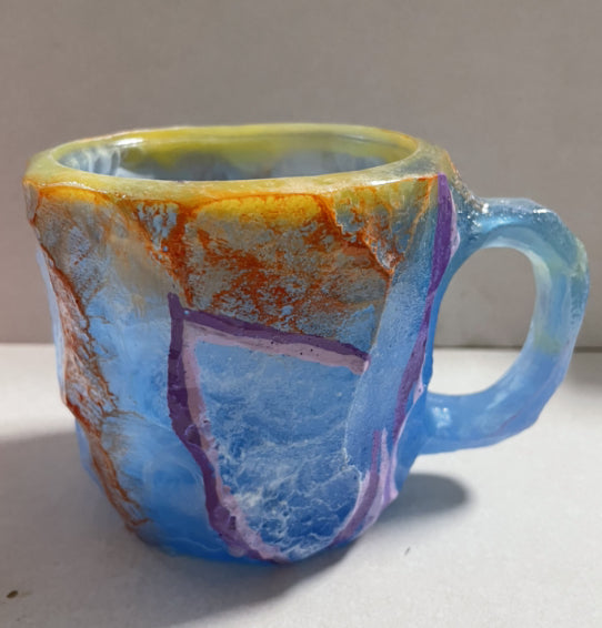 Trend Ritual™ Ethereal Geode Resin Mug - 400ml Handcrafted Mineral Crystal Cup