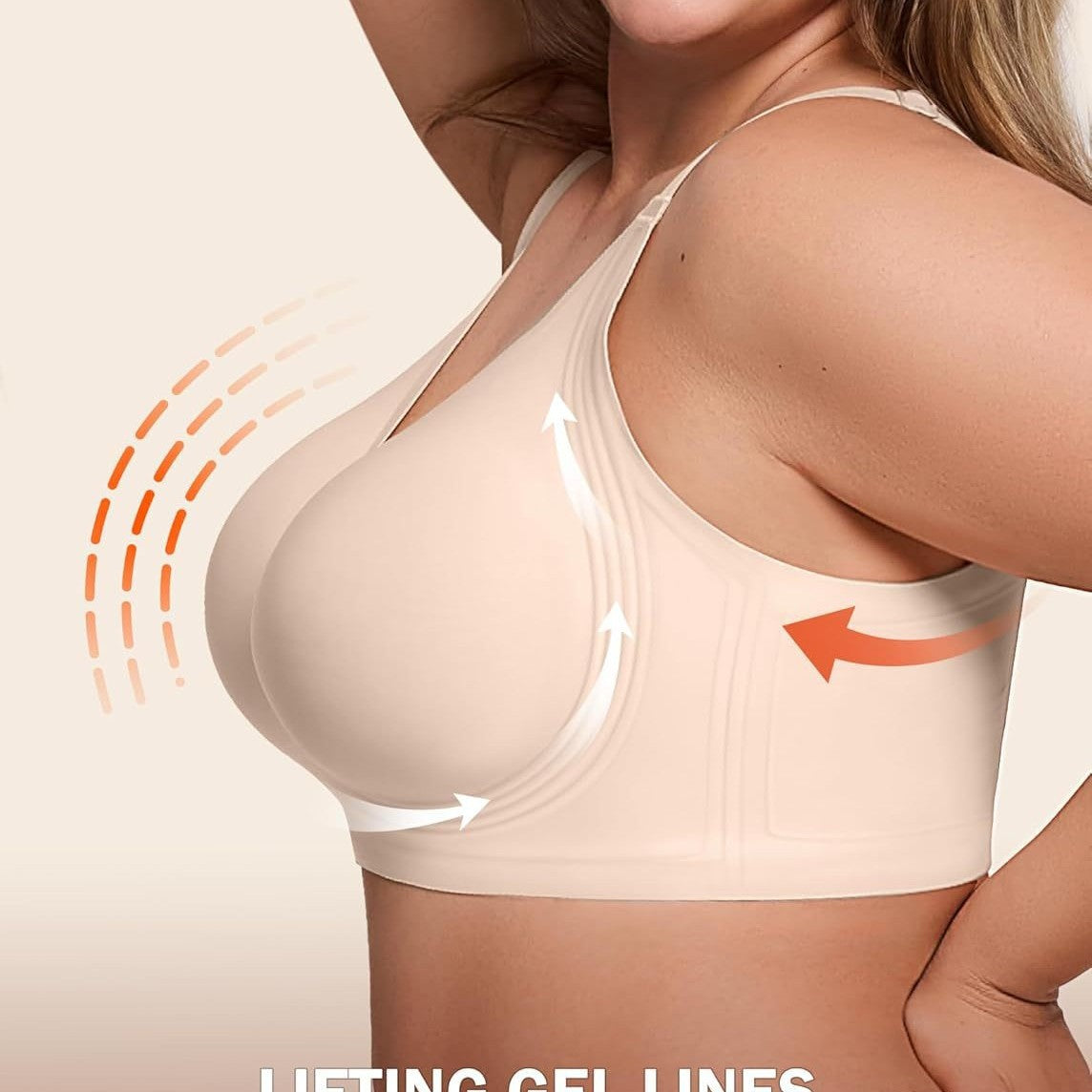 LiftFree™ Full-Coverage Push-Up Bra – Wireless Support & All-Day Comfort