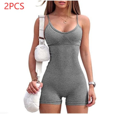 Essential Spaghetti Strap Athletic Romper