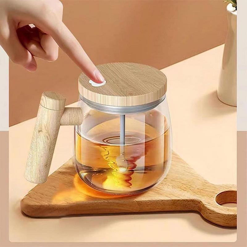 VortexGlass™ 400ml Self-Stirring Mug | High-Speed Electric Mixing Cup