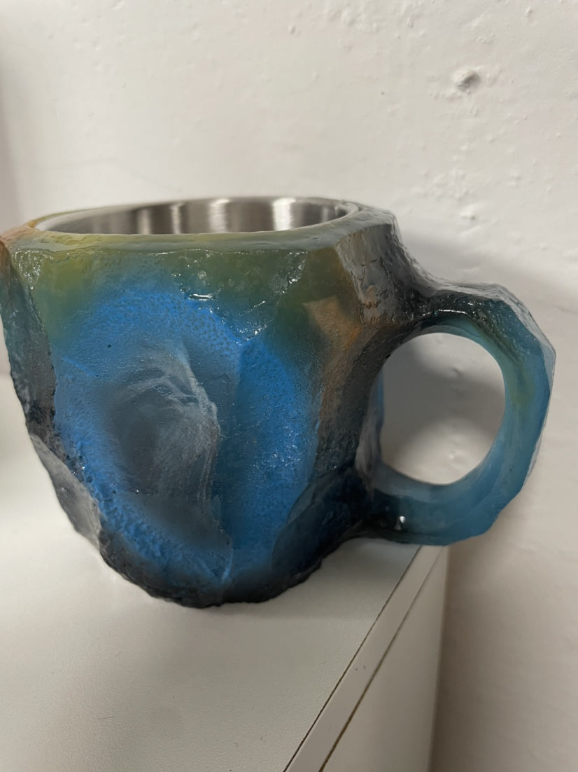 Trend Ritual™ Ethereal Geode Resin Mug - 400ml Handcrafted Mineral Crystal Cup