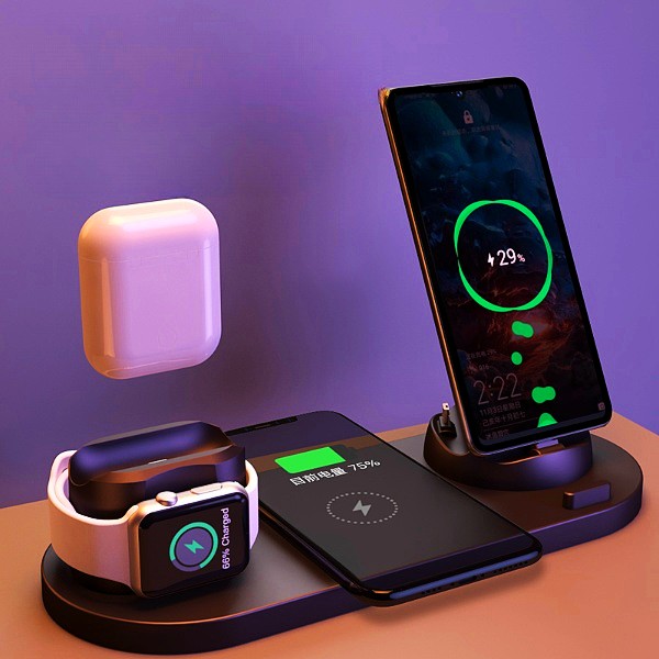 OmniCharge 6-in-1 Wireless Charging Station – Universal Fast Charging Dock