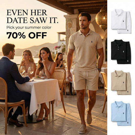 The Riviera Textured Polo Set – Breathable Summer Co-ord