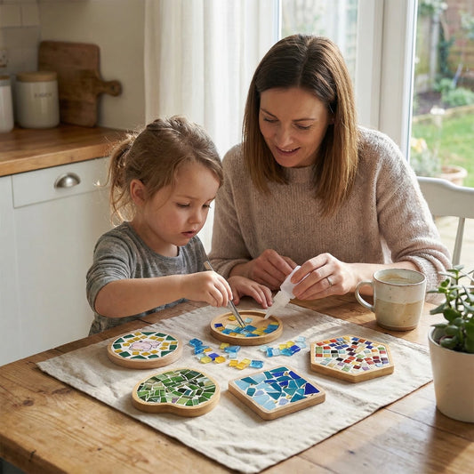 Handmade Mosaic Coaster DIY Kit | Creative Screen-Free Craft for All Ages